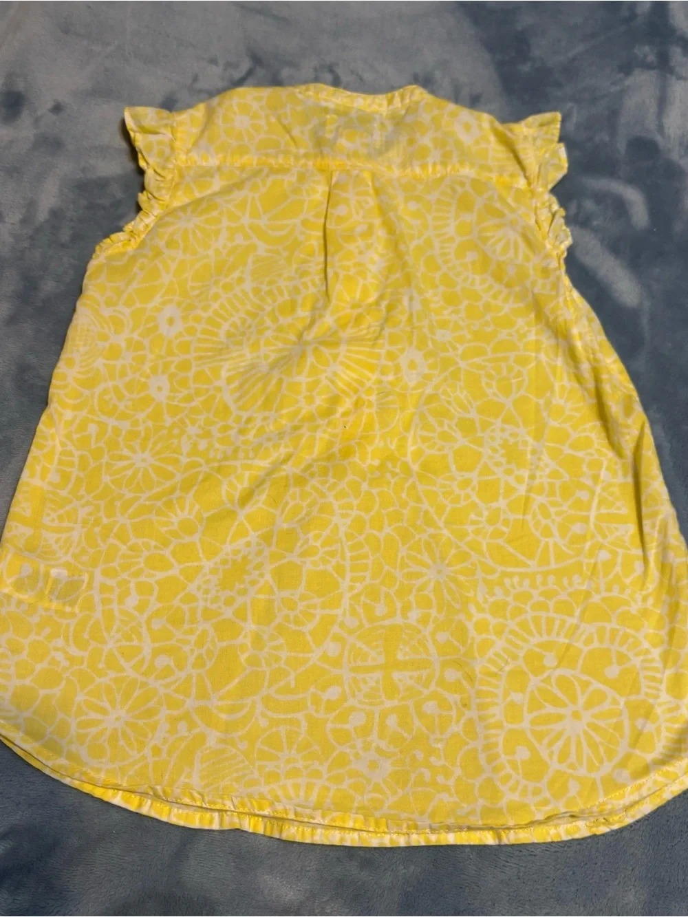 🌟Girls 6 (Small fit) OshKosh B'gosh Yellow Floral Ruffle Tank & Shorts Set
